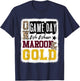 On Gameday Football We Wear Maroon And Gold School Spirit T-Shirt - T-Shirt | Navy