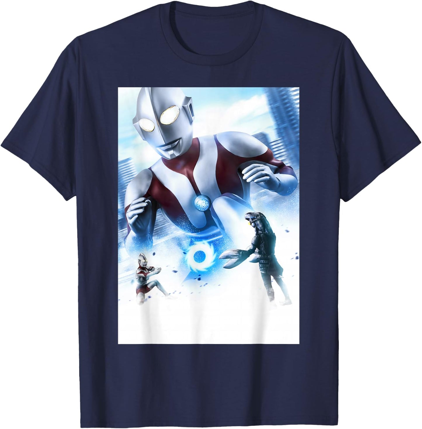 The First 1966 Ultraman Poster Visual Design A T-Shirt - T-Shirt | Navy