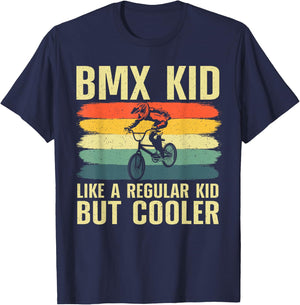Cool BMX For Kids Boys Men BMX Racing Off Road Bike Riders T-Shirt - T-Shirt | Navy