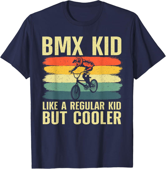 Cool BMX For Kids Boys Men BMX Racing Off Road Bike Riders T-Shirt - T-Shirt | Navy