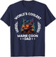 World's Coolest Dog Dad Papa - Men Maine Coon Cat T-Shirt - T-Shirt | Navy