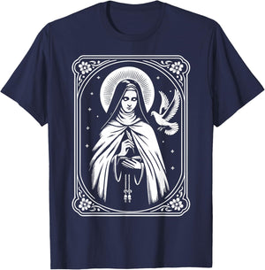St Teresa of Avila Interior Castle Catholic Patron Saint T-Shirt - T-Shirt | Navy