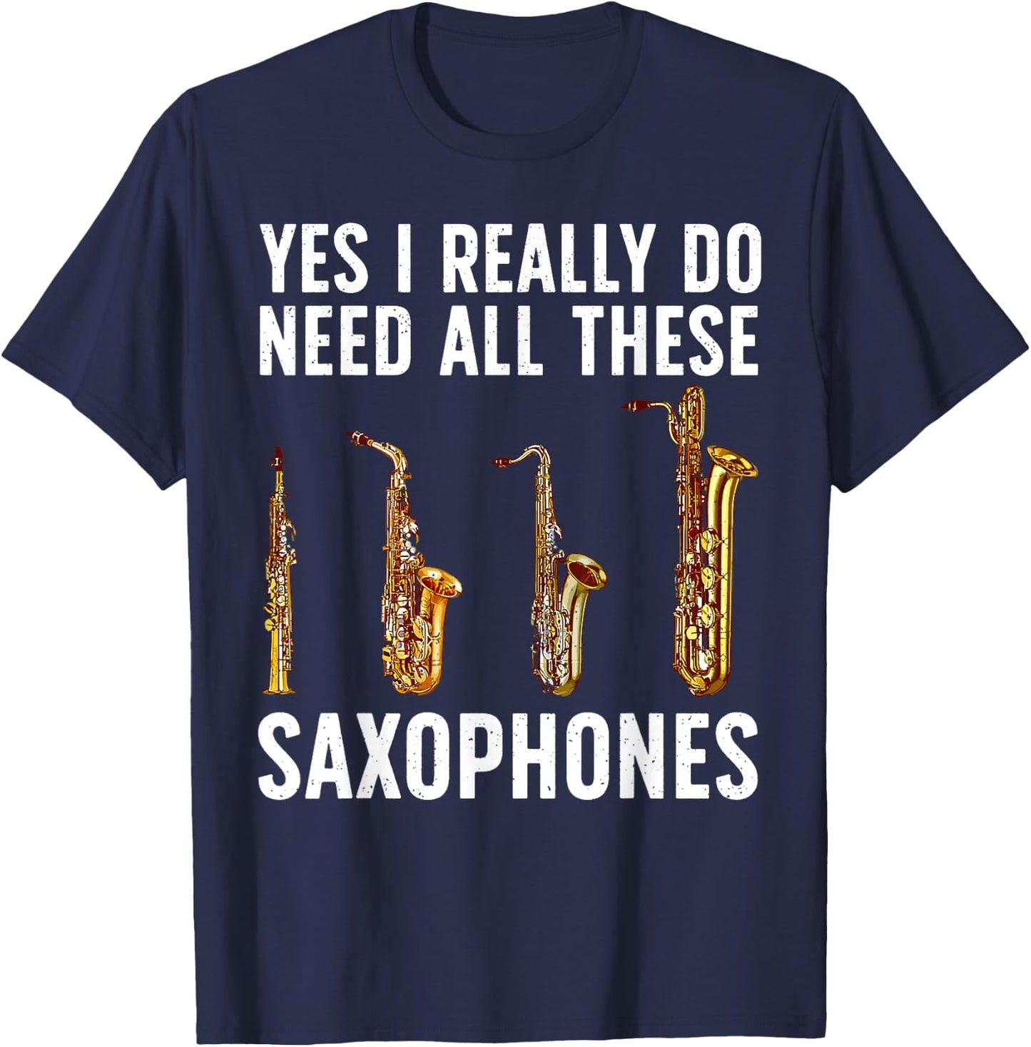 Funny Saxophone Art Women Sax Player Musician T-Shirt - T-Shirt | Navy