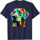 Labrador Retriever Lovers Pop Art Labrador Retriever T-Shirt - T-Shirt | Navy