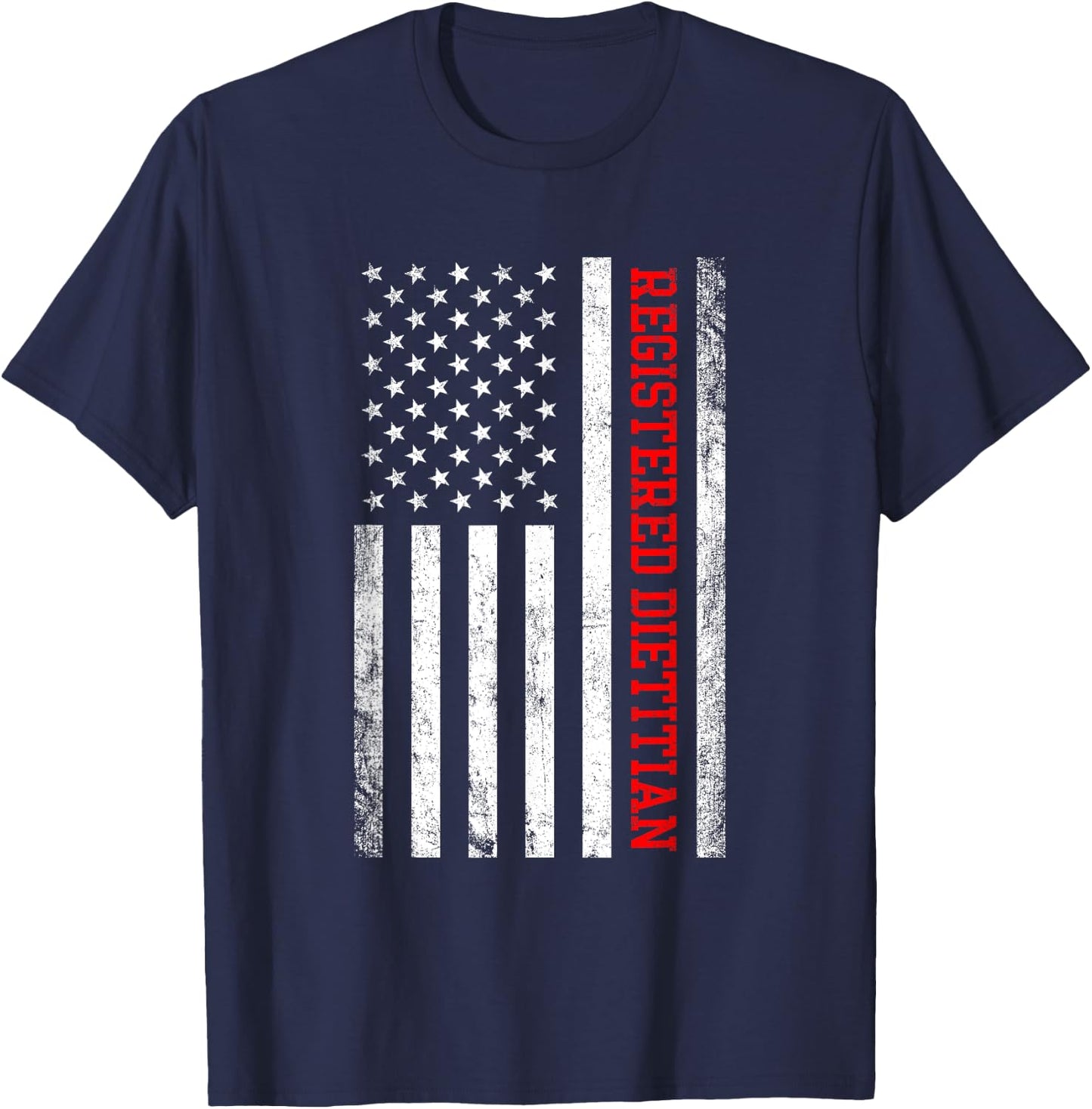 registered dietitian american flag, nutritionist dietitian Men T-Shirt - T-Shirt | Navy