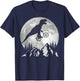 Bike Riding Trex Moon Silhouette Dinosaur T-Shirt - T-Shirt | Navy