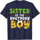 Sister of the Bugthday Boy Bug Themed Birthday Party Insects T-Shirt - T-Shirt | Navy