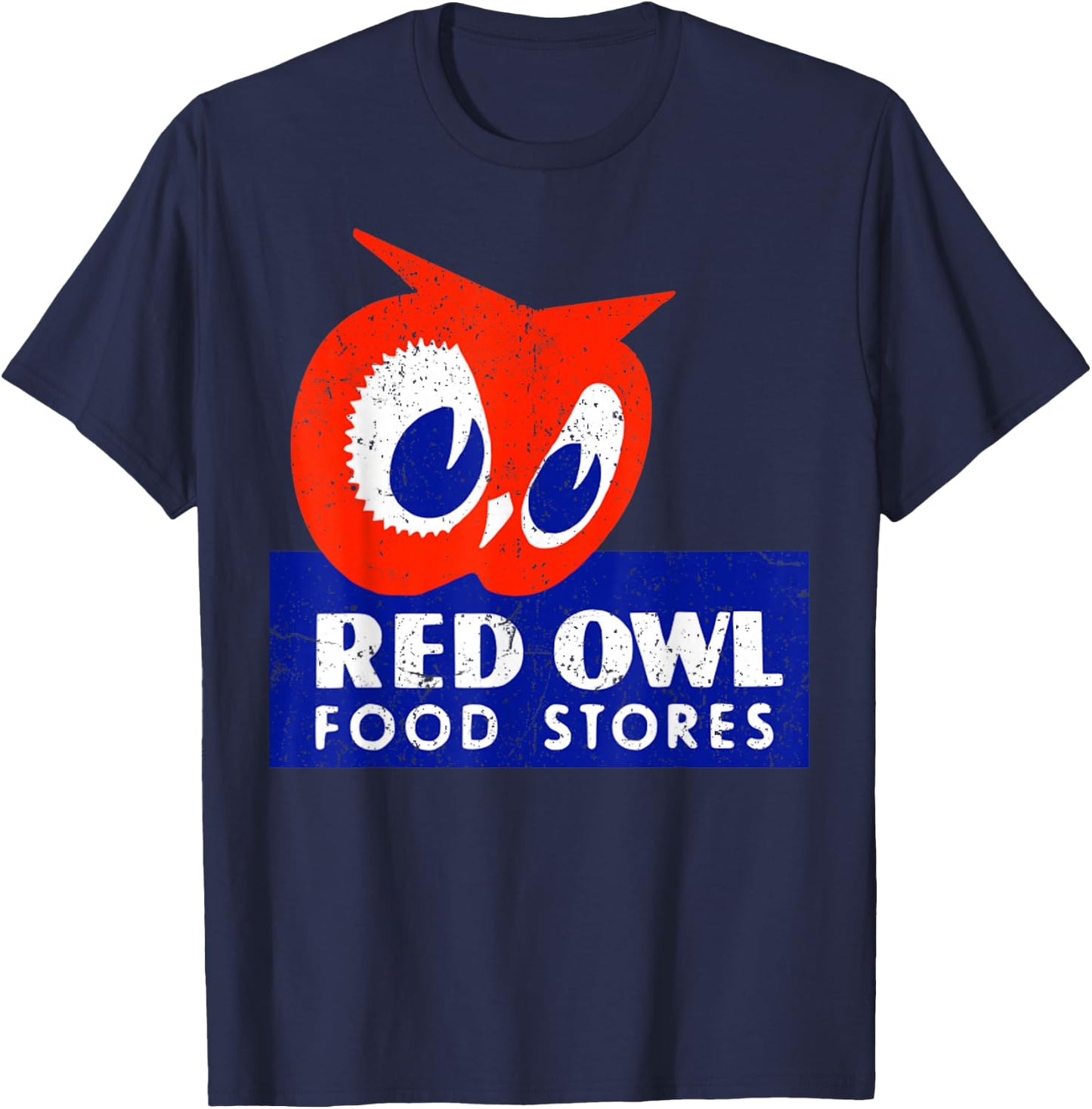 Vintage Red Owl Groceries Defunct Grocery Store T-Shirt - T-Shirt | Navy