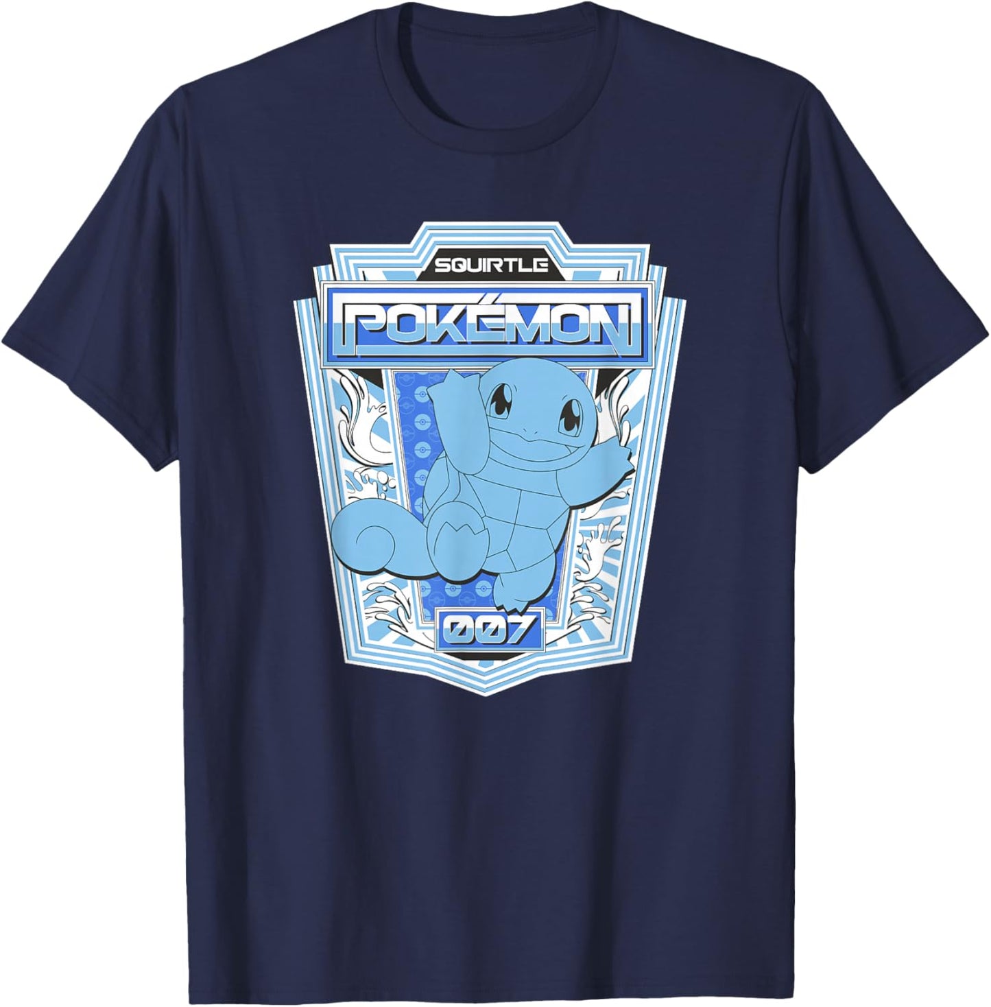 Pokémon Squirtle 007 Color Pop Badge T-Shirt - T-Shirt | Navy