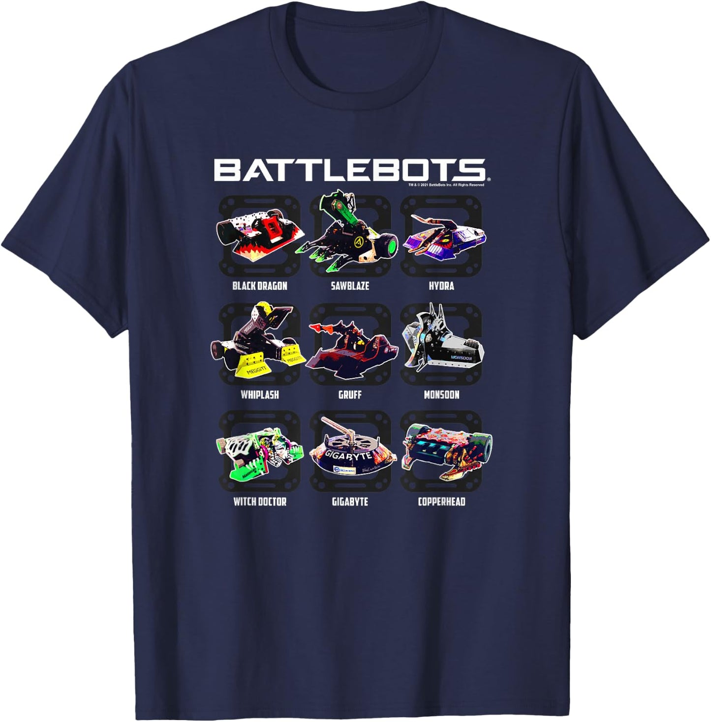 BattleBots Group Robot Photo Box Up T-Shirt - T-Shirt | Navy