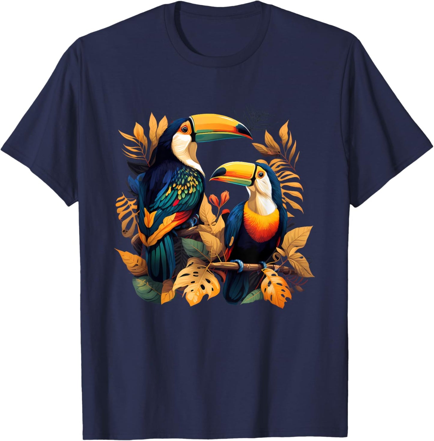 Toucan Birds Design Animal Jungle Lovers Men Women Kids T-Shirt - T-Shirt | Navy