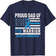 Type 1 Diabetes Awareness T1D Dad of Warrior Type 1 Diabetic T-Shirt - T-Shirt | Navy