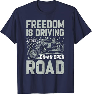 Triker Motorcycle Trike Biker Quote Three Wheeler Trikes T-Shirt - T-Shirt | Navy