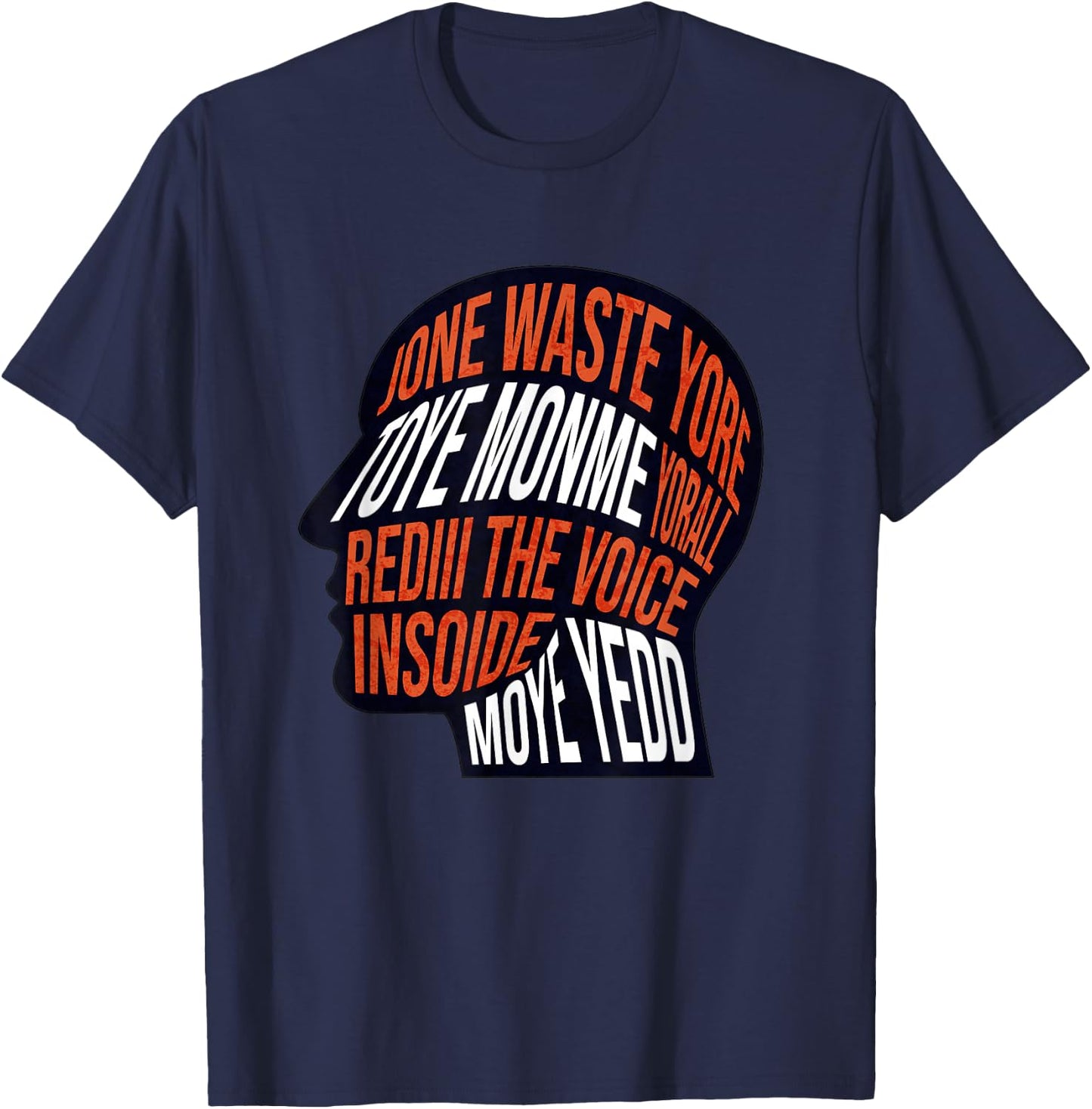 Don't Waste Your Time On Me Voice Inside My Head Graphic T-Shirt - T-Shirt | Navy