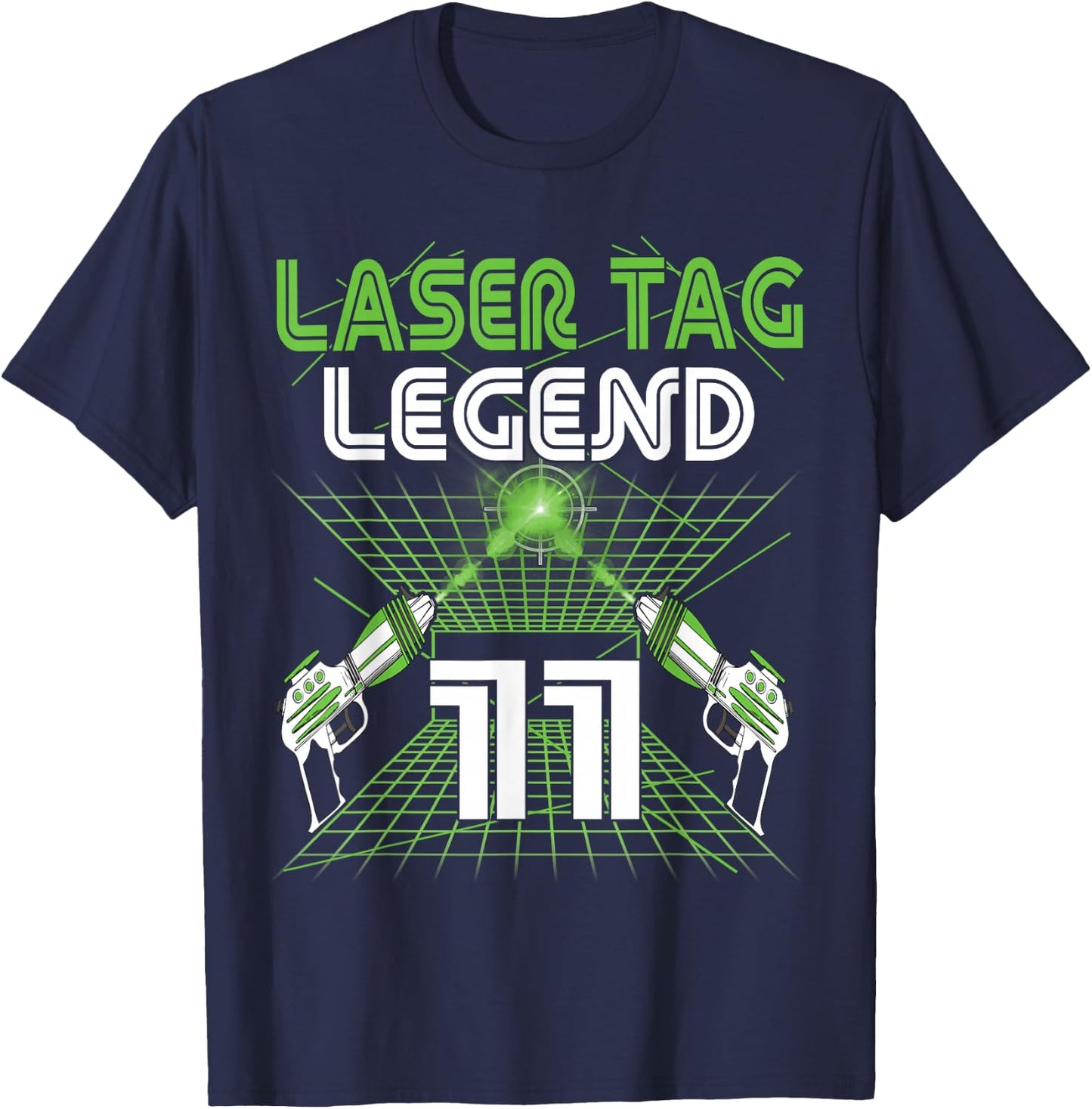 Lasertag Birthday Party - laser tag 11 years birthday T-Shirt - T-Shirt | Navy