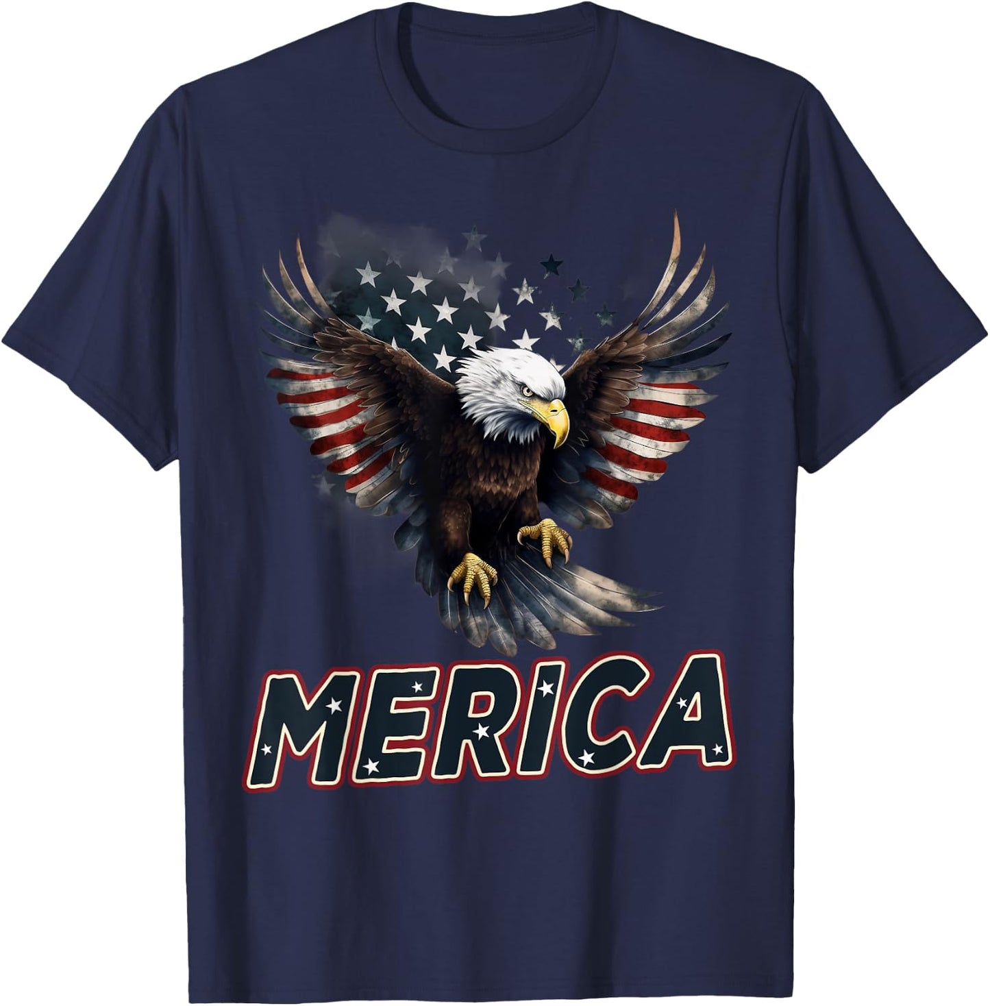 USA American Flag Patriotic Eagle 4th of July T-Shirt - T-Shirt | Navy