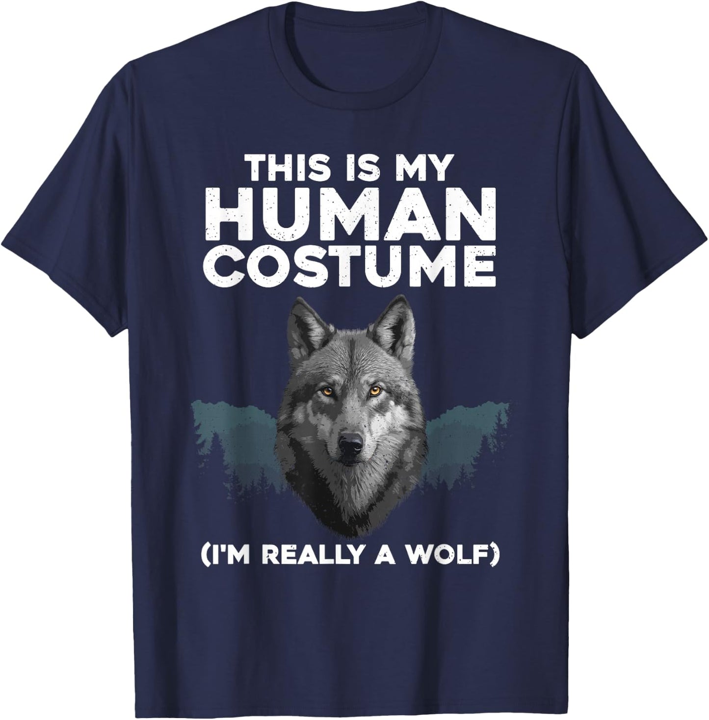 Funny Wolf Design Women Boys Girls Kids Wolf Lovers T-Shirt - T-Shirt | Navy