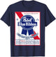Pabst Fashion Label - Vintage Blue Ribbon Artwork T-Shirt - T-Shirt | Navy