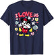 Disney Mickey & Minnie I Love Us Valentine's Day Retro T-Shirt - T-Shirt | Navy