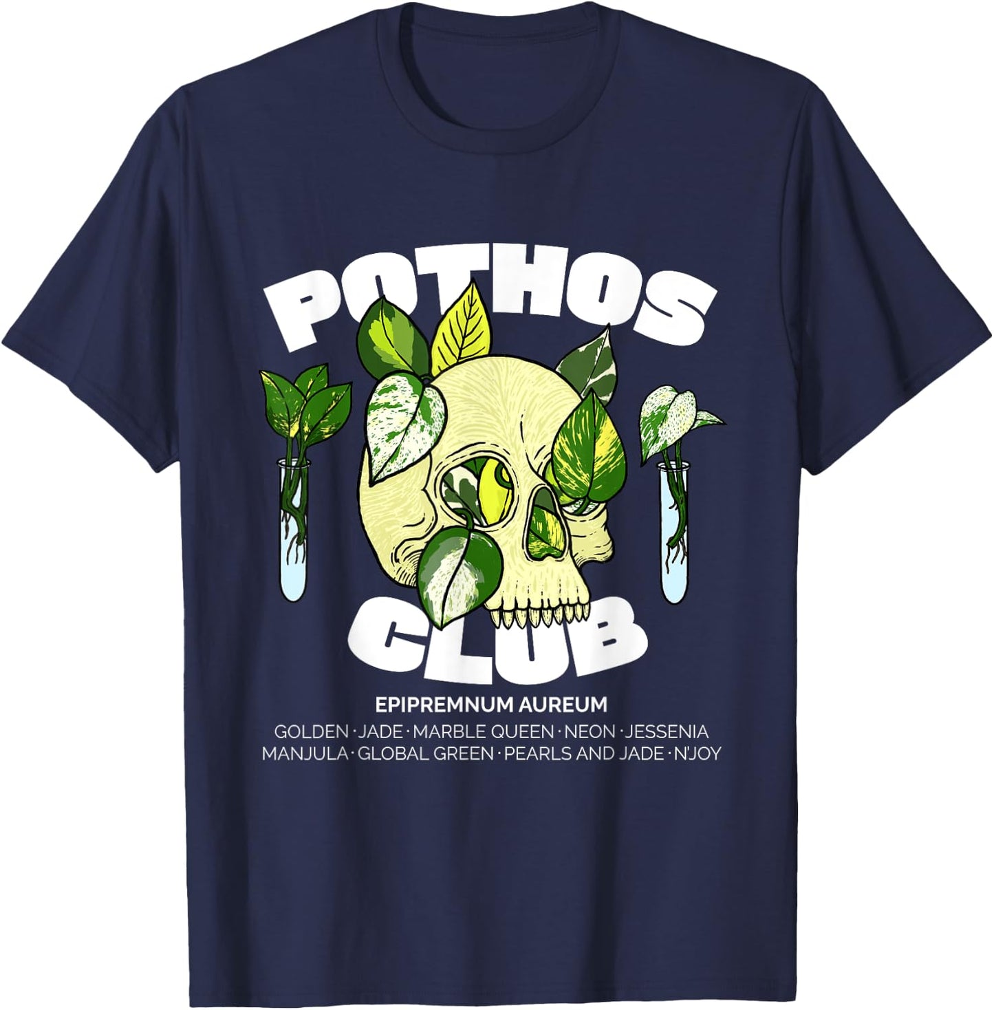 Pothos Plant Design for Houseplant Collectors & Gardeners T-Shirt - T-Shirt | Navy