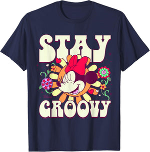 Disney - Minnie Stay Groovy T-Shirt - T-Shirt | Navy