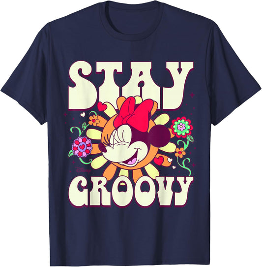 Disney - Minnie Stay Groovy T-Shirt - T-Shirt | Navy