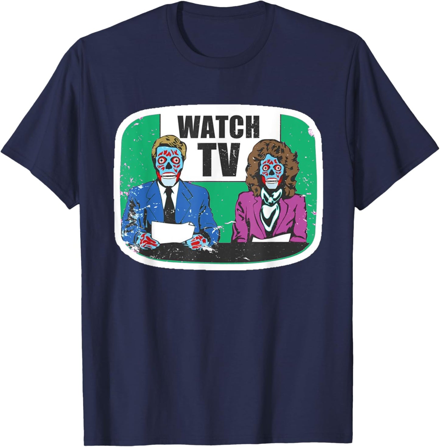 Gym Box Apparel Women's Black Modern TV Themed Birthday T-Shirt - T-Shirt | Navy