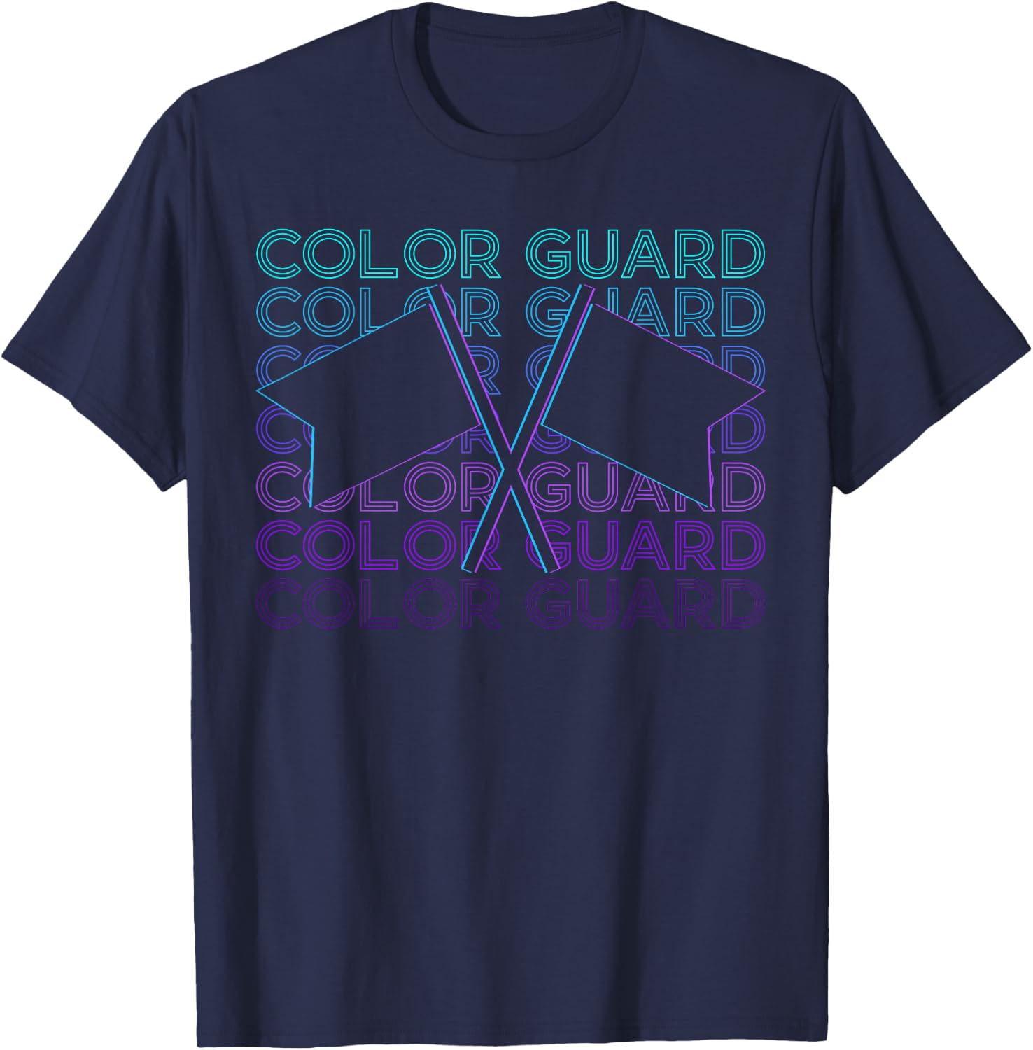 Color Guard Colour Guard Retro T-Shirt - T-Shirt | Navy
