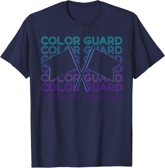 Color Guard Colour Guard Retro T-Shirt - T-Shirt | Navy