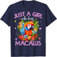 Just A Girl Who Loves Macaw Bird Girls T-Shirt - T-Shirt | Navy