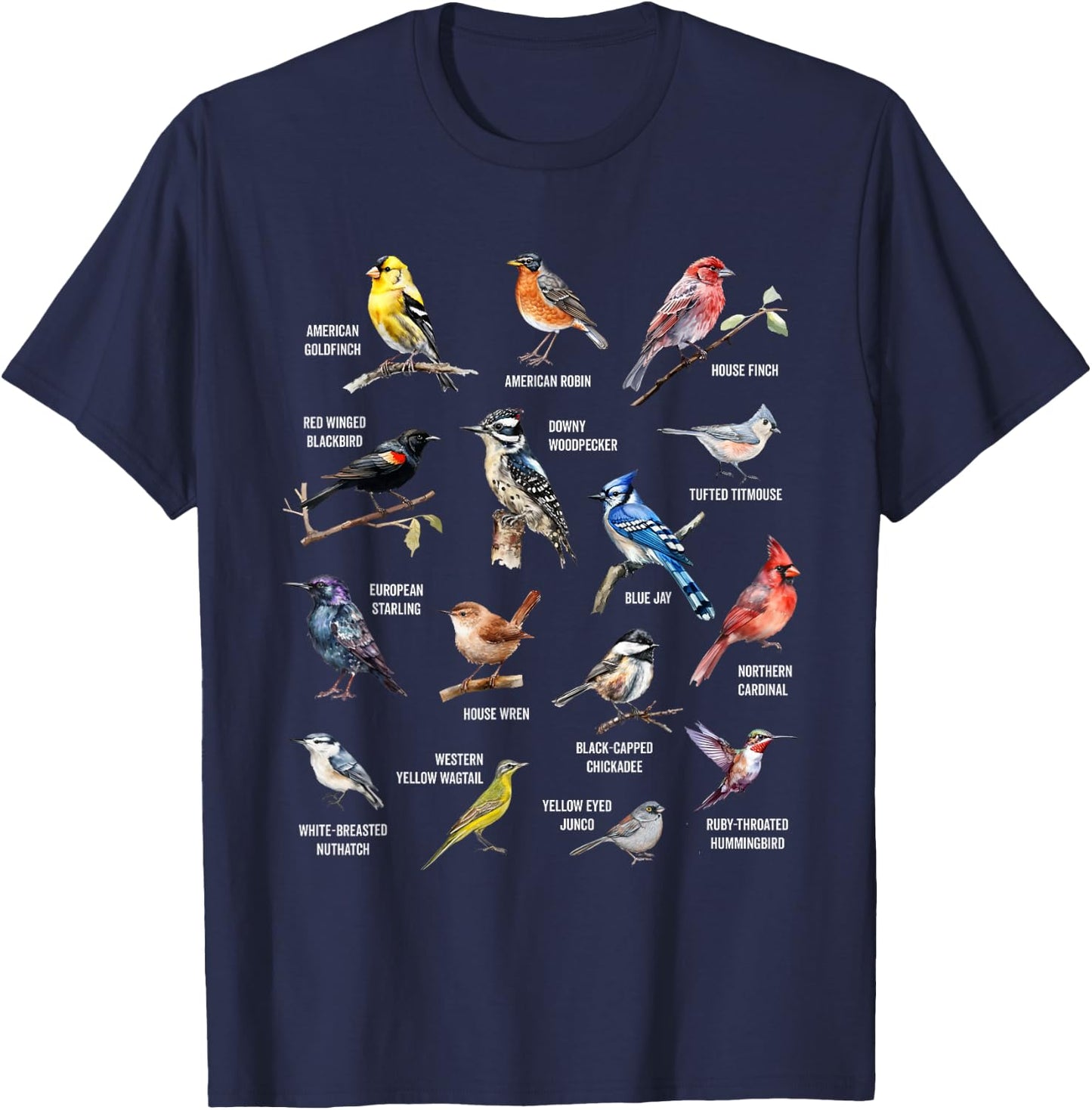 Bird Watching Bird Watcher Bird Lover Birder Birding Nerd T-Shirt - T-Shirt | Navy