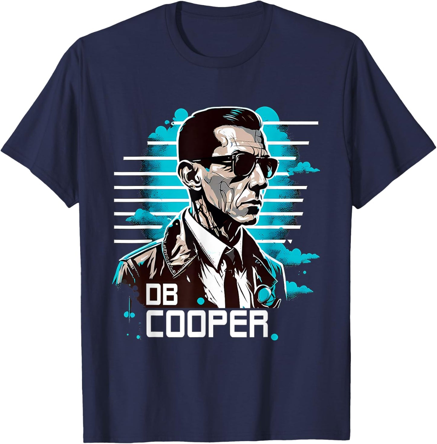 DB Cooper Skyjacker Hijacker Skydiver D.B. Cooper T-Shirt - T-Shirt | Navy