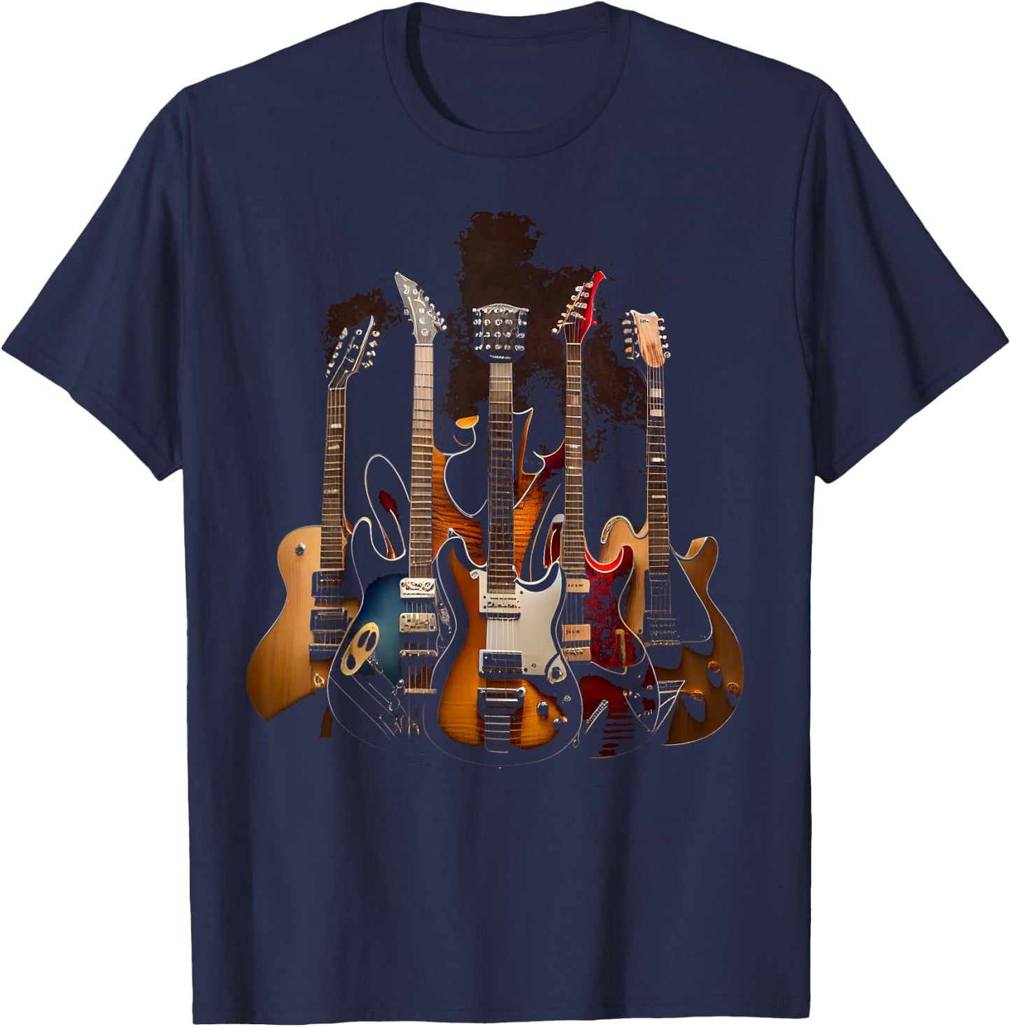 Guitars Musicians Guitarists T-Shirt - T-Shirt | Navy