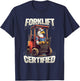 Forklift Certified Funny Bald Eagle Patriotic Operator Kids Men T-Shirt - T-Shirt | Navy