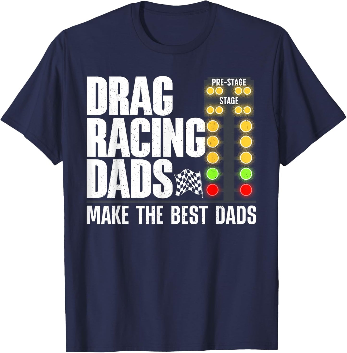 Cool Drag Racing Art Dad Drag Racer Race Car Racing T-Shirt - T-Shirt | Navy