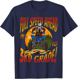 Back To School 2024 Boys Quad Happy First Day Of 3rd Grade T-Shirt - T-Shirt | Navy