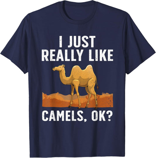 Cool Camel Women Dromedary Camels Animal Lovers T-Shirt - T-Shirt | Navy