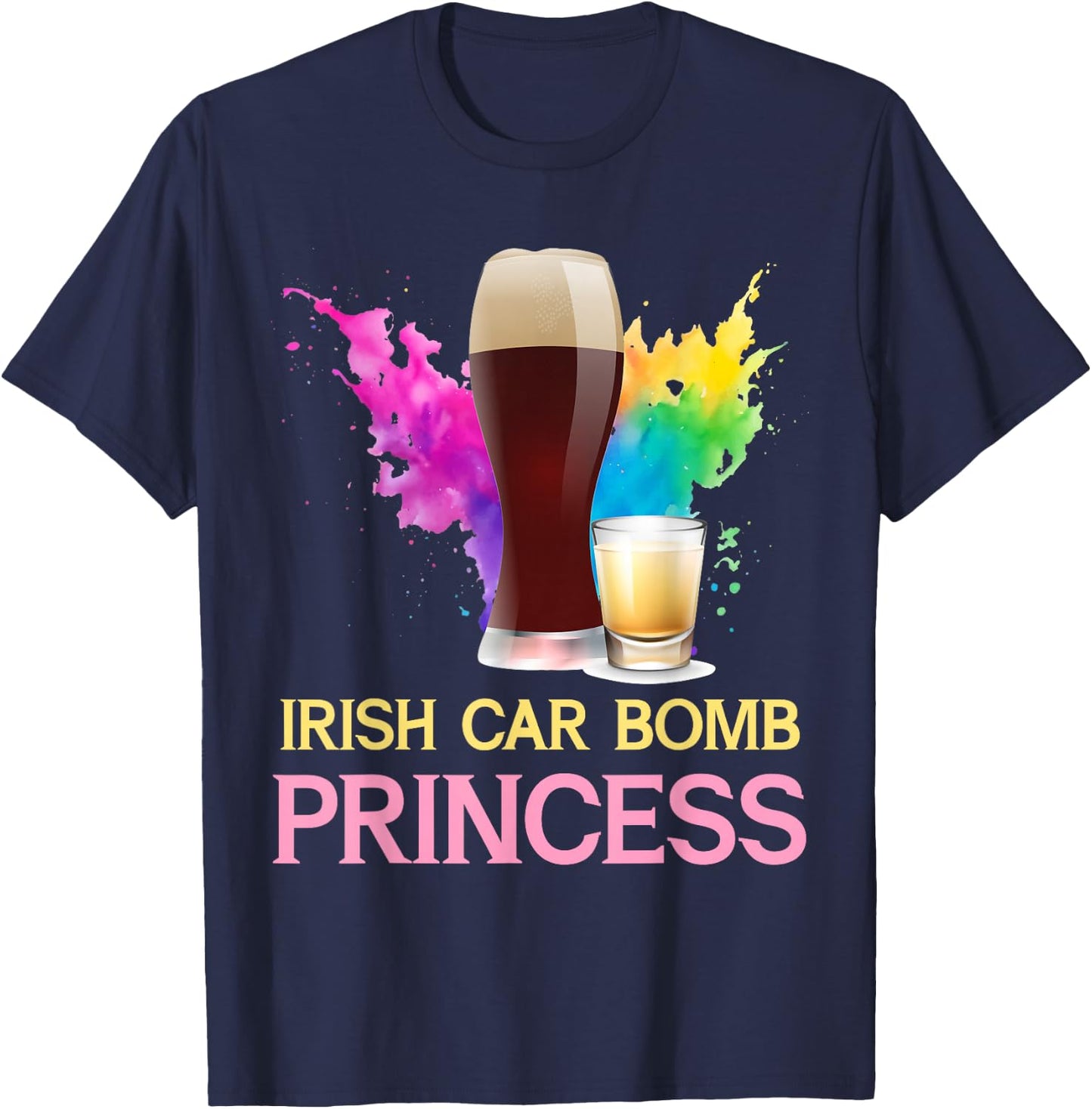Irish Car Bomb Princess High Spirits Royalty T-Shirt - T-Shirt | Navy