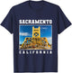 Tower Bridge Sacramento Skyline California Souvenir T-Shirt - T-Shirt | Navy