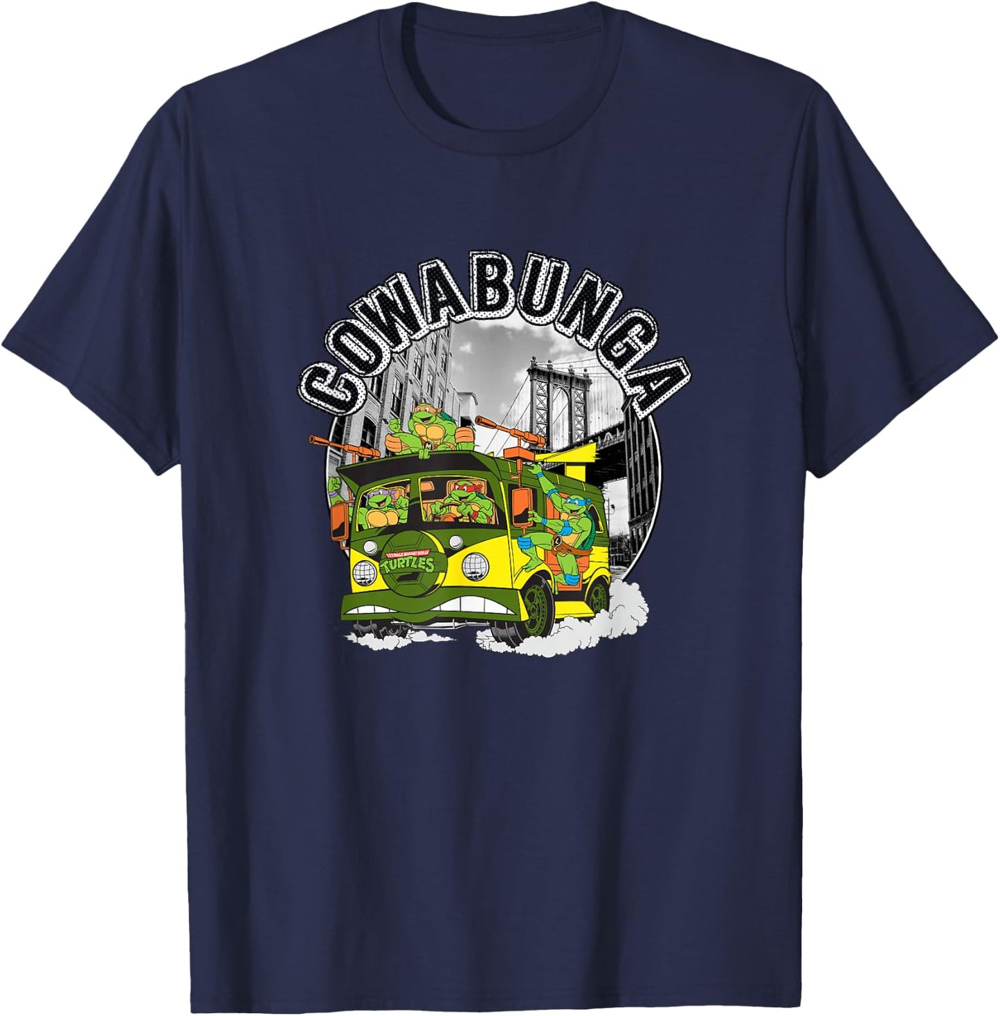 Teenage Mutant Ninja Turtles Cowabunga Turtle Van Logo T-Shirt - T-Shirt | Navy