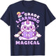 Back To School First Day of 2nd Grade Girl Unicorn Cat T-Shirt - T-Shirt | Navy