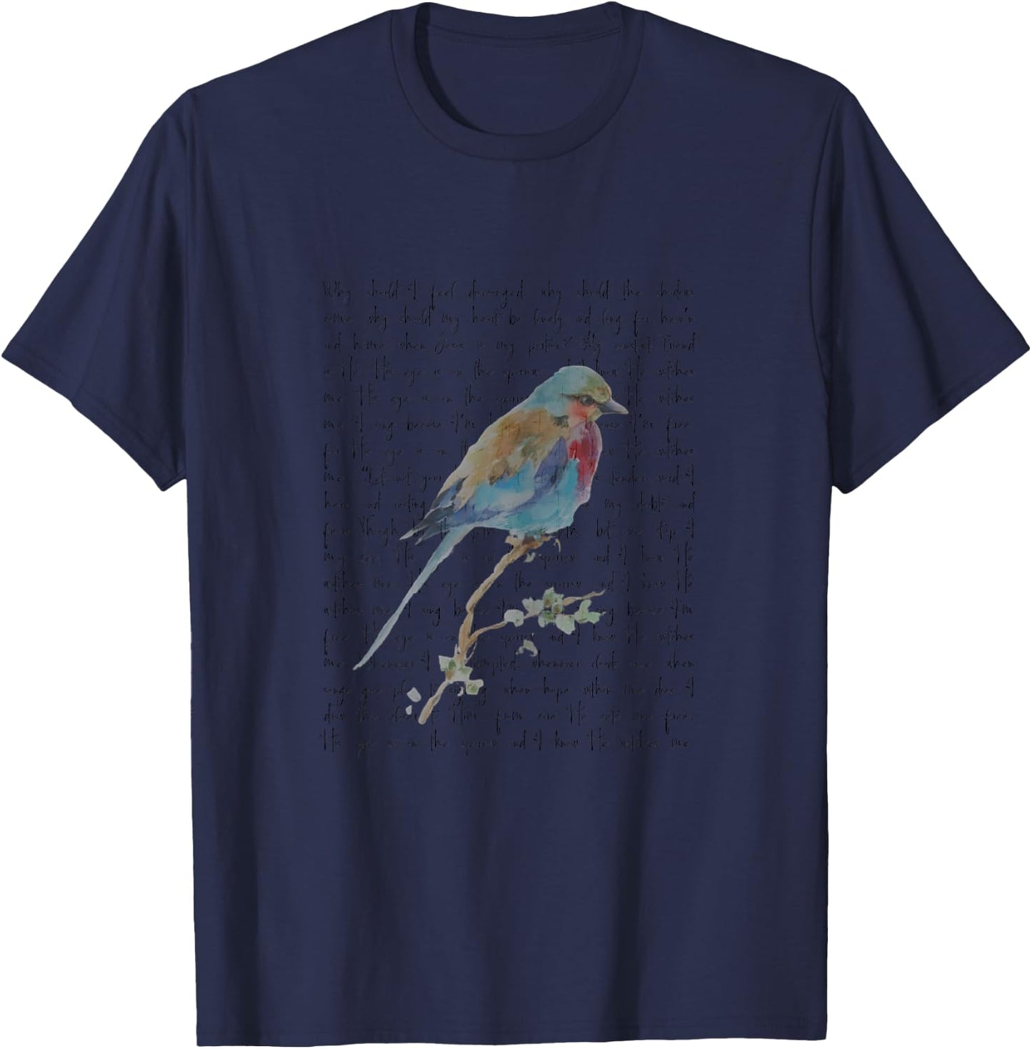 His Eye is on the Sparrow T-Shirt - T-Shirt | Navy