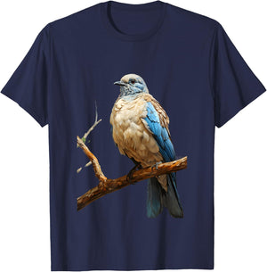 Gift Turtle Dove Nature Volatile Trees T-Shirt - T-Shirt | Navy
