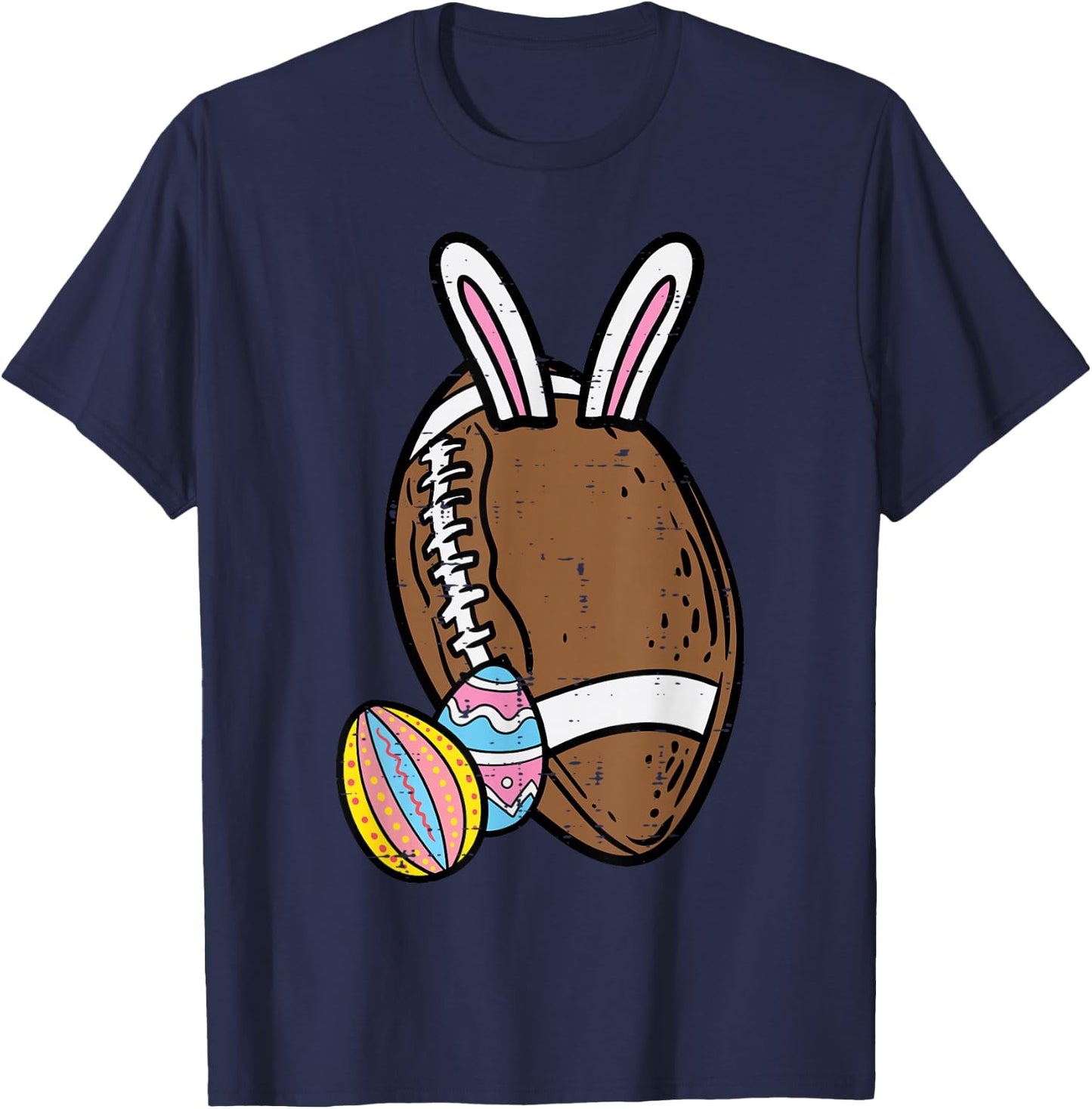Easter Bunny American Football Sports Men Boys Kids Teens T-Shirt - T-Shirt | Navy