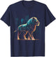 Lion Fantasy Art - Animal Architecture Motif Zoo Lion T-Shirt - T-Shirt | Navy