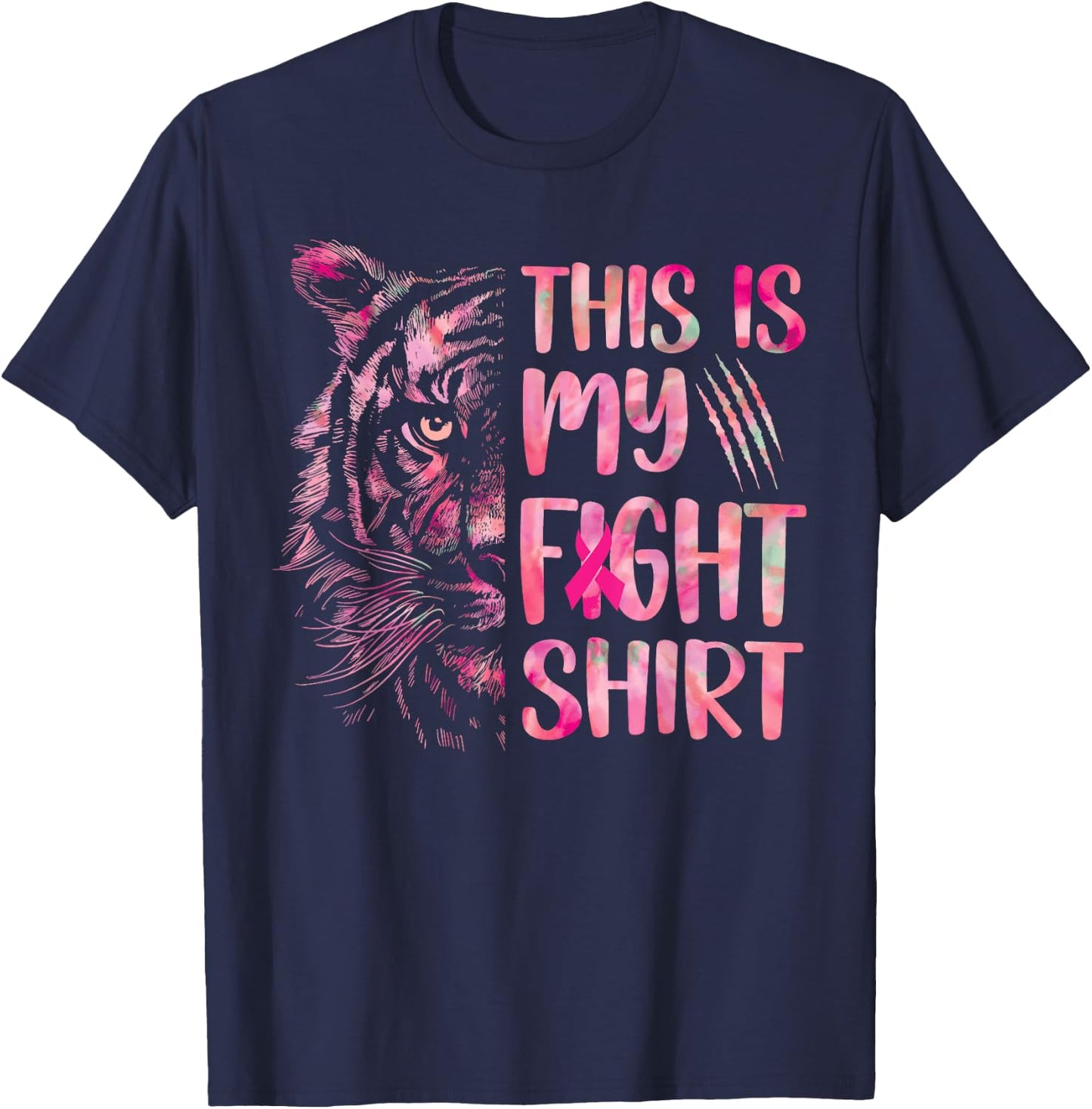 This Is My Fight Shirt Breast Cancer Awareness Month 2023 T-Shirt - T-Shirt | Navy
