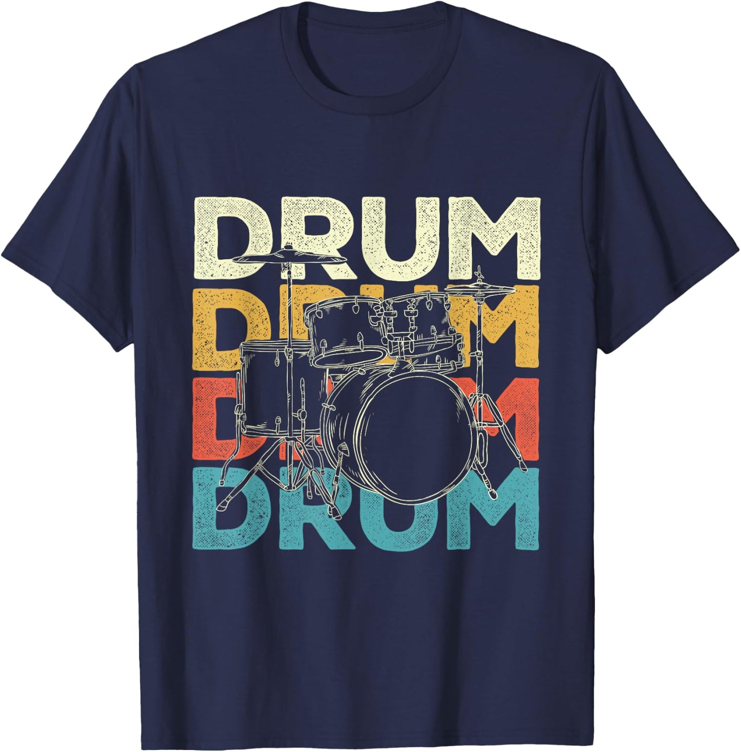 Drum - Drummer Band Lover Percussionist Drumming T-Shirt - T-Shirt | Navy