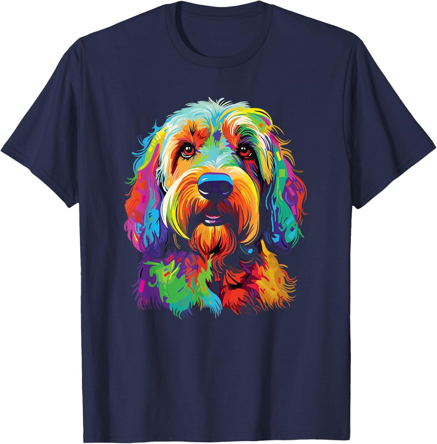 Watercolor Colorful Otterhound Otterhound T-Shirt - T-Shirt | Navy