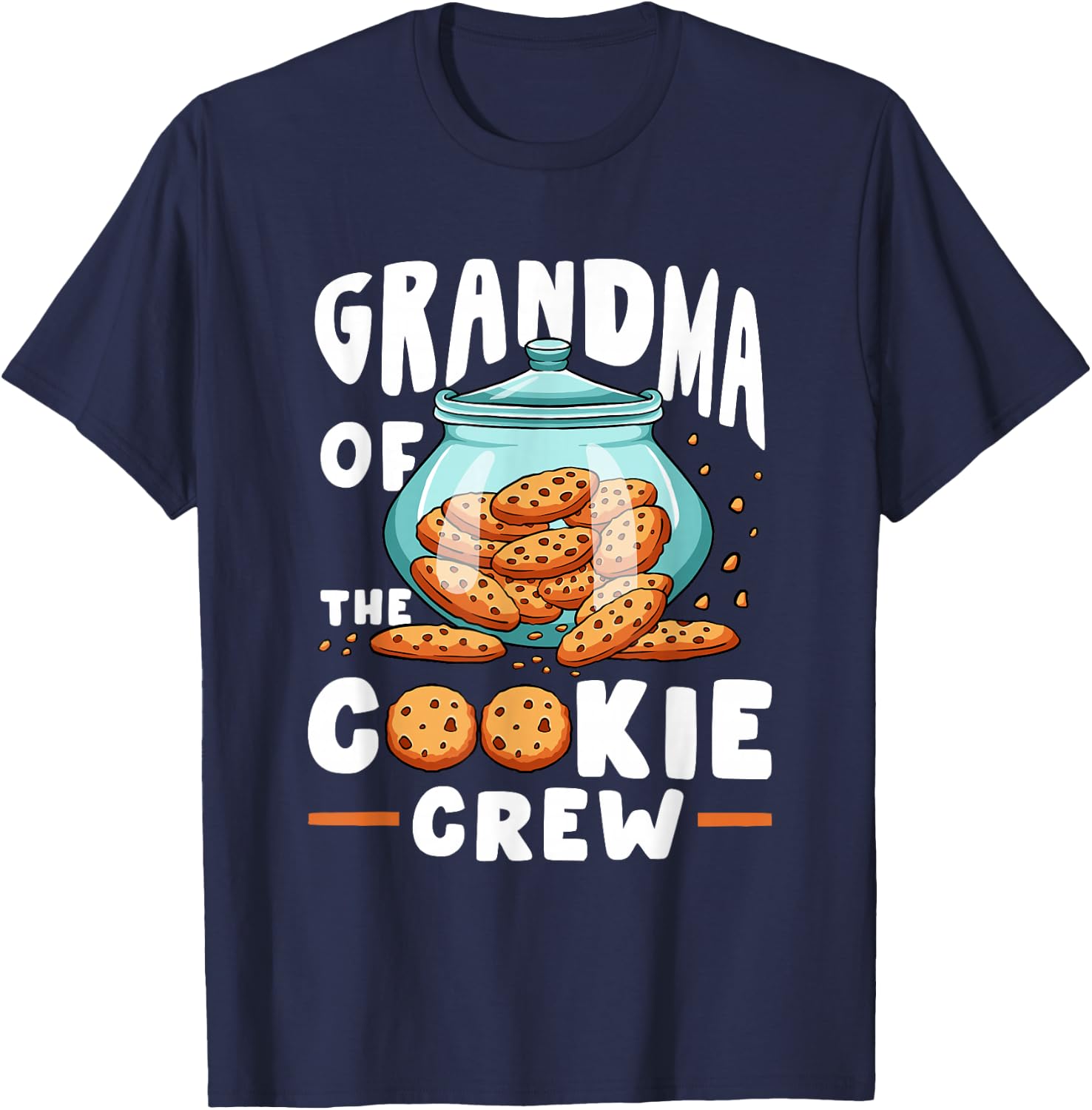 Grandma Of The Cookie Crew Selling Baking Cookies T-Shirt - T-Shirt | Navy