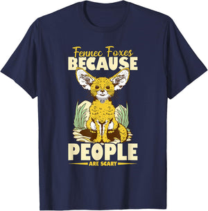 Fennec Fox Stuffed Animal Fennec Fox Necklace Fennec Fox T-Shirt - T-Shirt | Navy